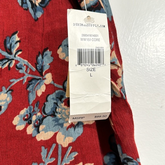 Ralph Lauren Denim & Supply Floral Wrap Wide Leg Pants Large - Picture 5 of 6